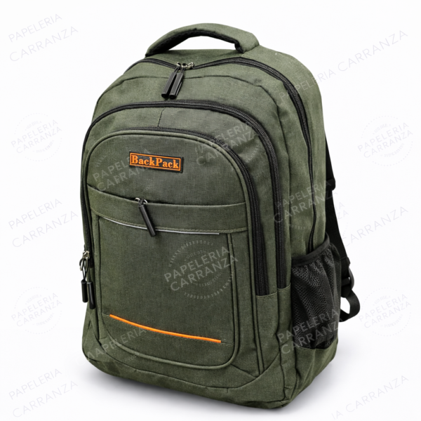 Mochila Porta Notebook " BACKPACK 30L VERDE " 4 COMPARTIMIENTOS Reforzada Grande (Excelente Calidad) Multi compartimiento