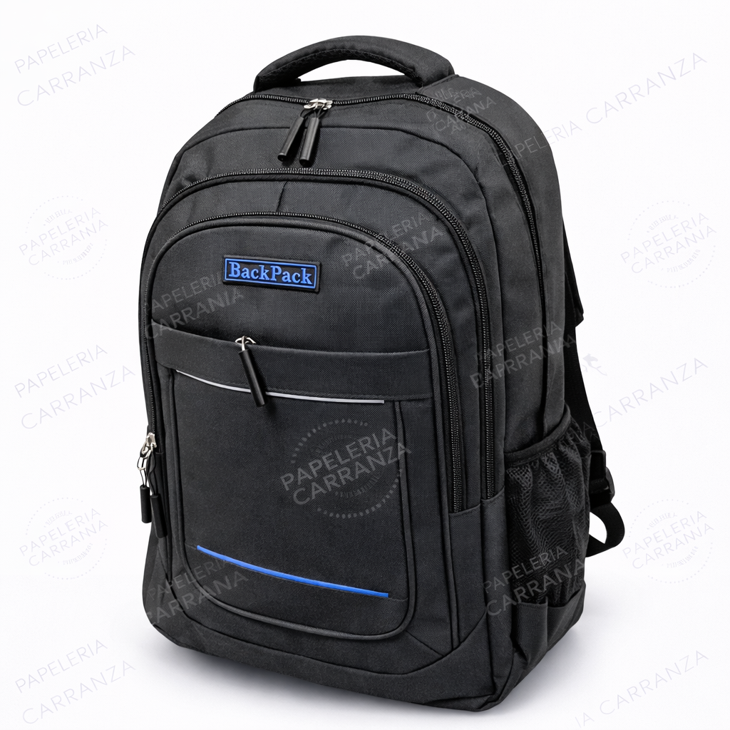 Mochila Porta Notebook " BACKPACK 30L NEGRA " 4 COMPARTIMIENTOS Reforzada Grande (Excelente Calidad) Multi compartimiento