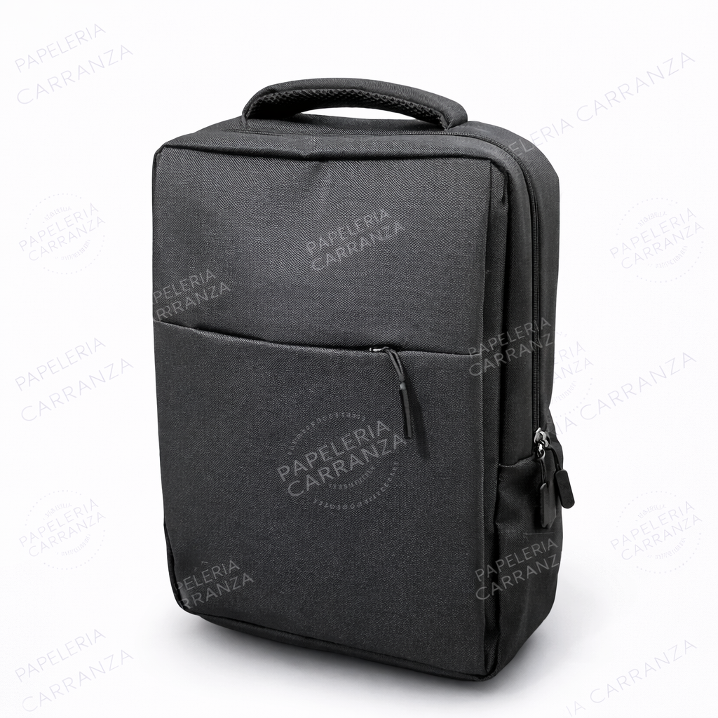 Mochila Porta Notebook " VIRAL NEGRA " 3 COMPARTIMIENTOS C/ Puerto USB - Reforzada (Excelente Calidad) Multi compartimiento