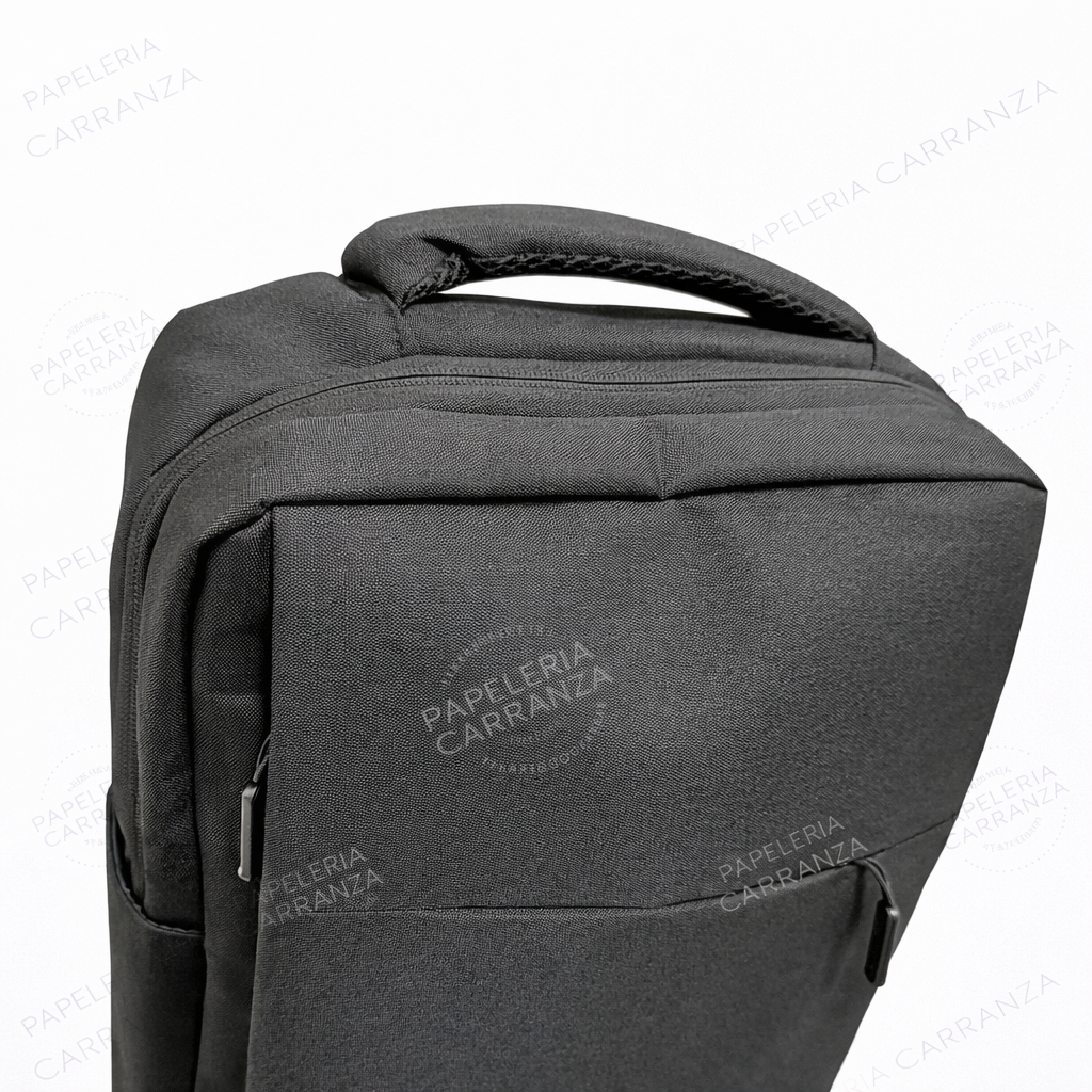 Mochila Porta Notebook " VIRAL NEGRA " 3 COMPARTIMIENTOS C/ Puerto USB - Reforzada (Excelente Calidad) Multi compartimiento