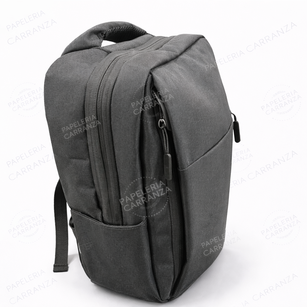 Mochila Porta Notebook " VIRAL NEGRA " 3 COMPARTIMIENTOS C/ Puerto USB - Reforzada (Excelente Calidad) Multi compartimiento