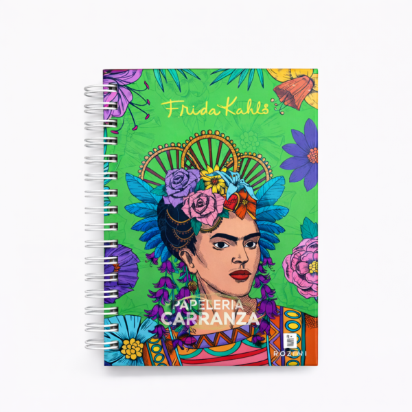 LIBRETAS TAPA DURA C/ ESPIRAL 10 X 15 ”FRIDA KHALO” A6 ROZINI (HOJA RAYADA)