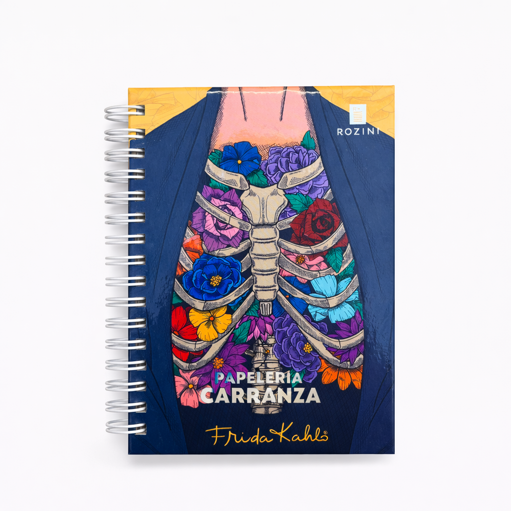 LIBRETAS TAPA DURA C/ ESPIRAL 10 X 15 ”FRIDA KHALO” A6 ROZINI (HOJA RAYADA)
