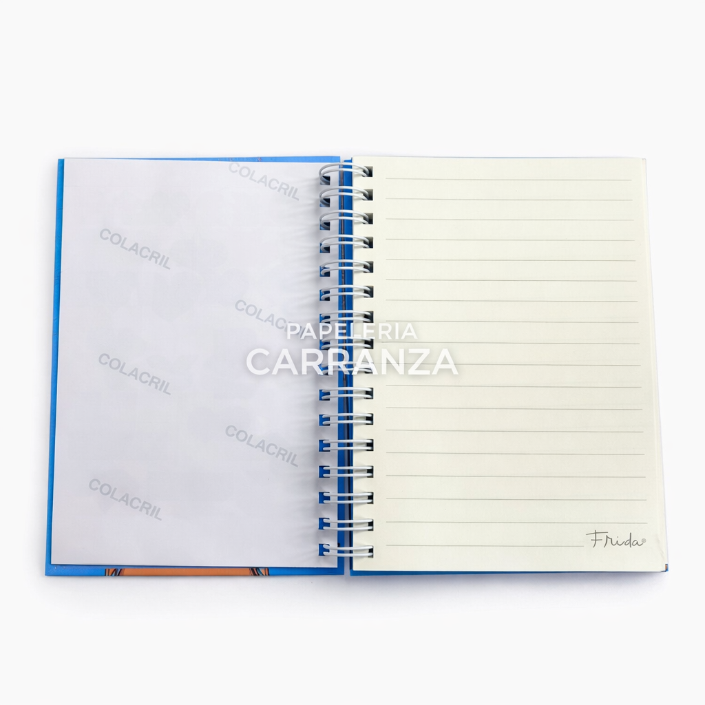 LIBRETAS TAPA DURA C/ ESPIRAL 10 X 15 ”FRIDA KHALO” A6 ROZINI (HOJA RAYADA)