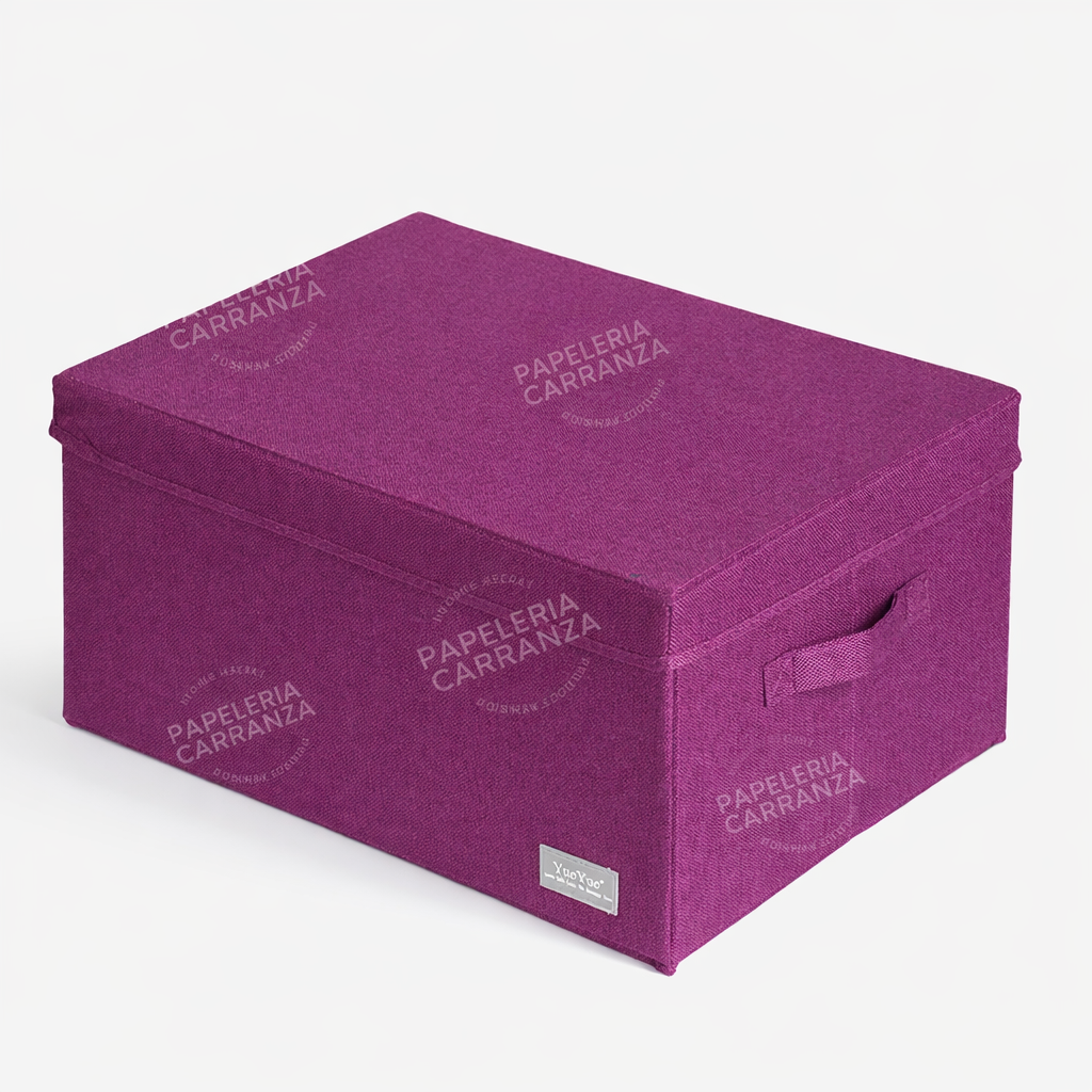 Caja Rigida Plegable - Bordó - Organizadora con Tapa Extra Grande (Color Exacto en la Ultima Foto)