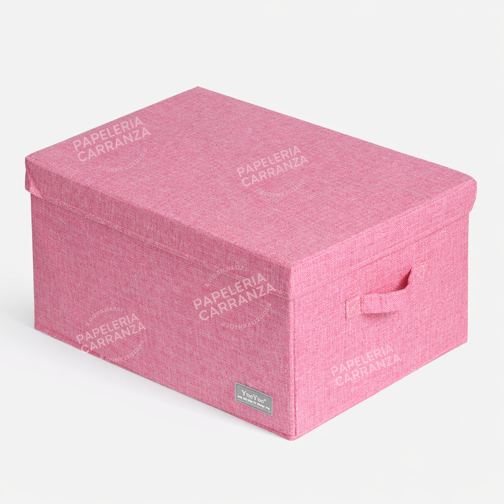 Caja Rigida Plegable - Fucsia - Organizadora con Tapa Extra Grande (Color Exacto en la Ultima Foto)