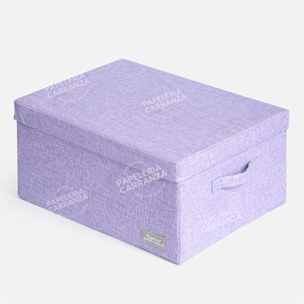 Caja Rigida Plegable - Lila Pastel - Organizadora con Tapa Extra Grande (Color Exacto en la Ultima Foto)