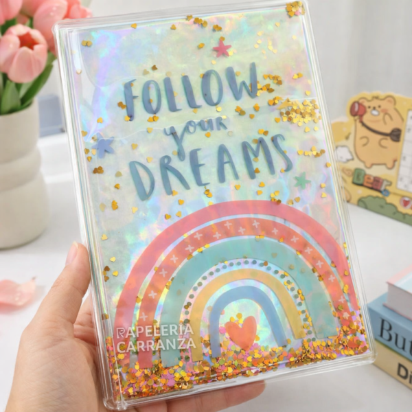 CUADERNOS PREMIUM 15 X 21 ”FOLLOW YOUR DREAMS” A5 80 Hojas
