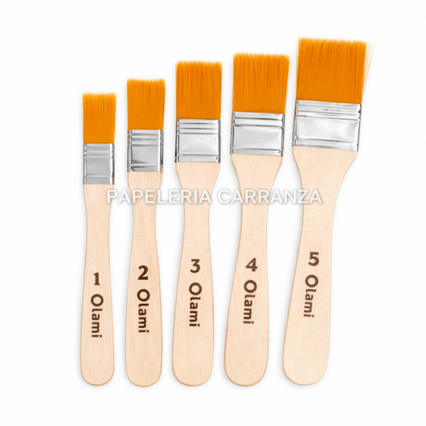 PINCELETA MANGO DE MADERA - NUMERO 5 - x Unidad PELO SINTETICO ARTISTICA