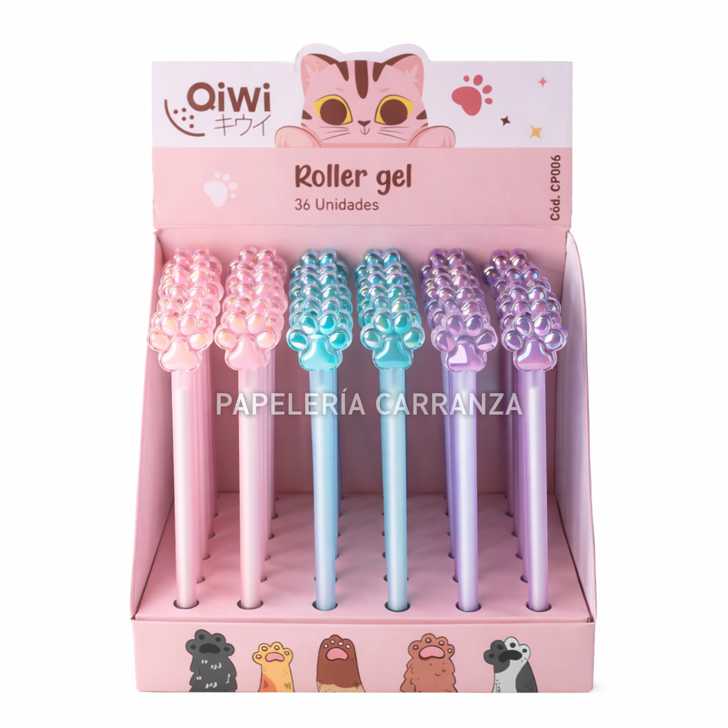 Lapicera Gel " Huellita " Tinta Azul Premium