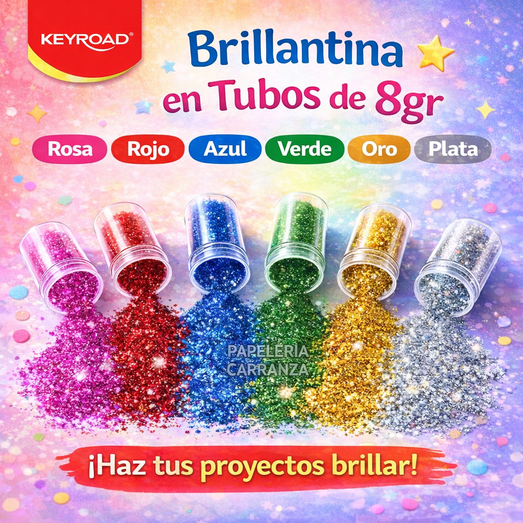 Brillantina Tubo x 8 GR  x Unidad