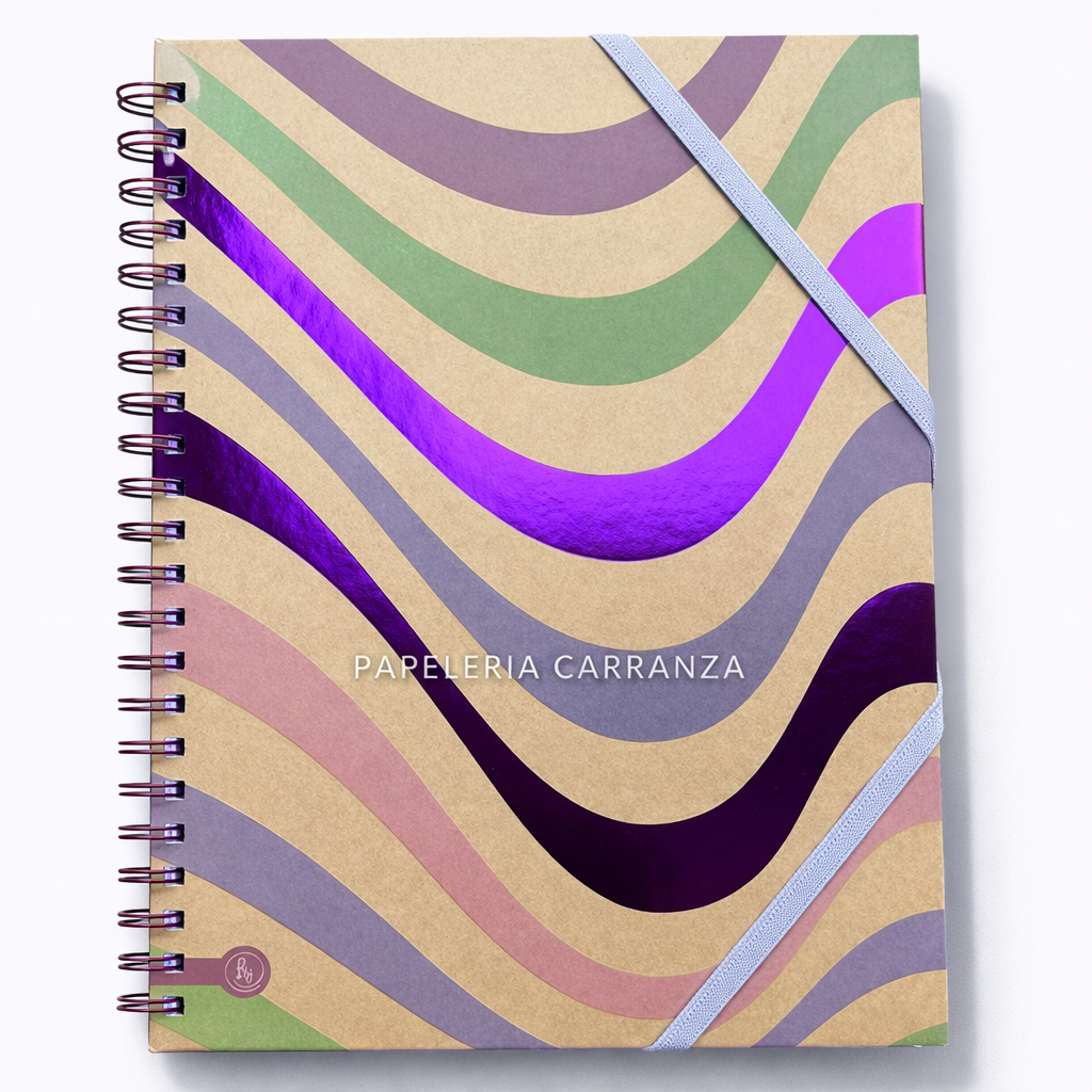 CUADERNOS UNIVERSITARIO C/ ESPIRAL KRAFTY 28 X 20 RAYADO ” COLOUR ” A4 RY DESIGN (Con 3 Colores de hoja para separar por materia)