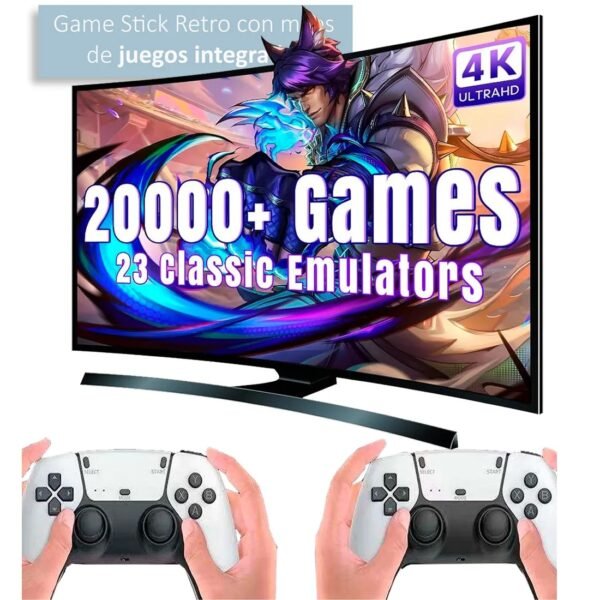 Consola de Juegos ** GAME STICK M15 PLUS **  JUEGOS (Incluye 2 JOYSTICK) 20.000 JUEGOS HDMI EMULADOR 4K