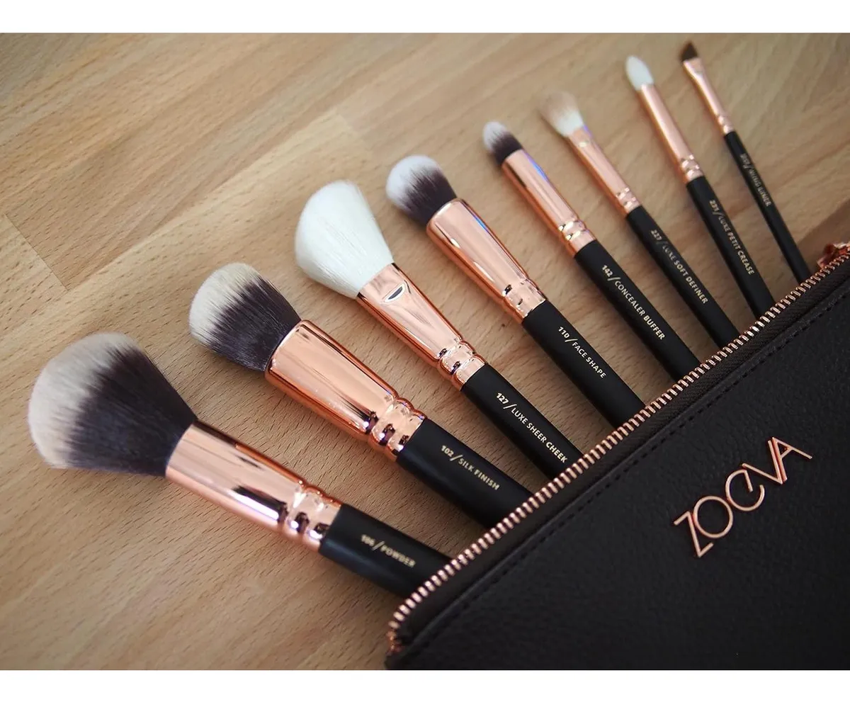 ESTUCHE DE BROCHAS * Zocva x15 unidades *  MAQUILLAJE