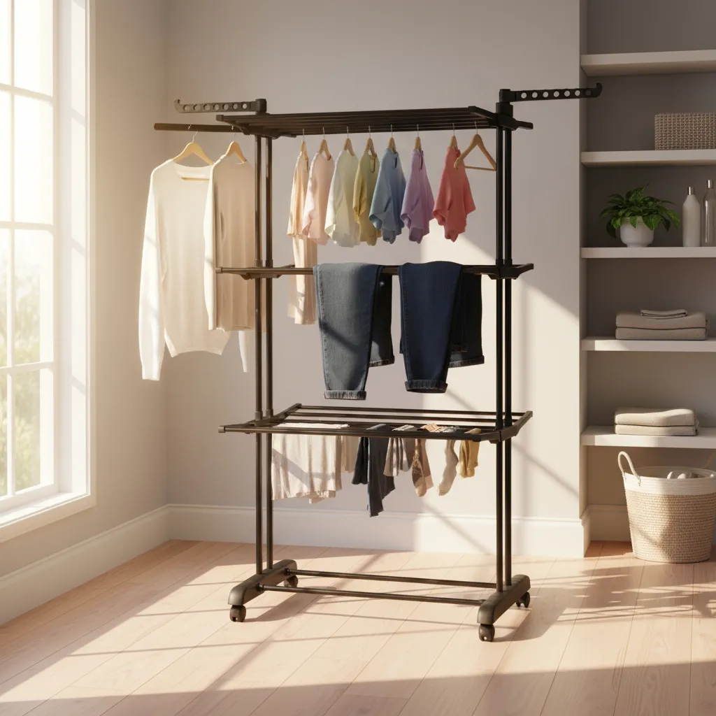 TENDER DE ROPA VERTICAL 3 NIVELES HYTOSHY REFORZADO (50 KG)