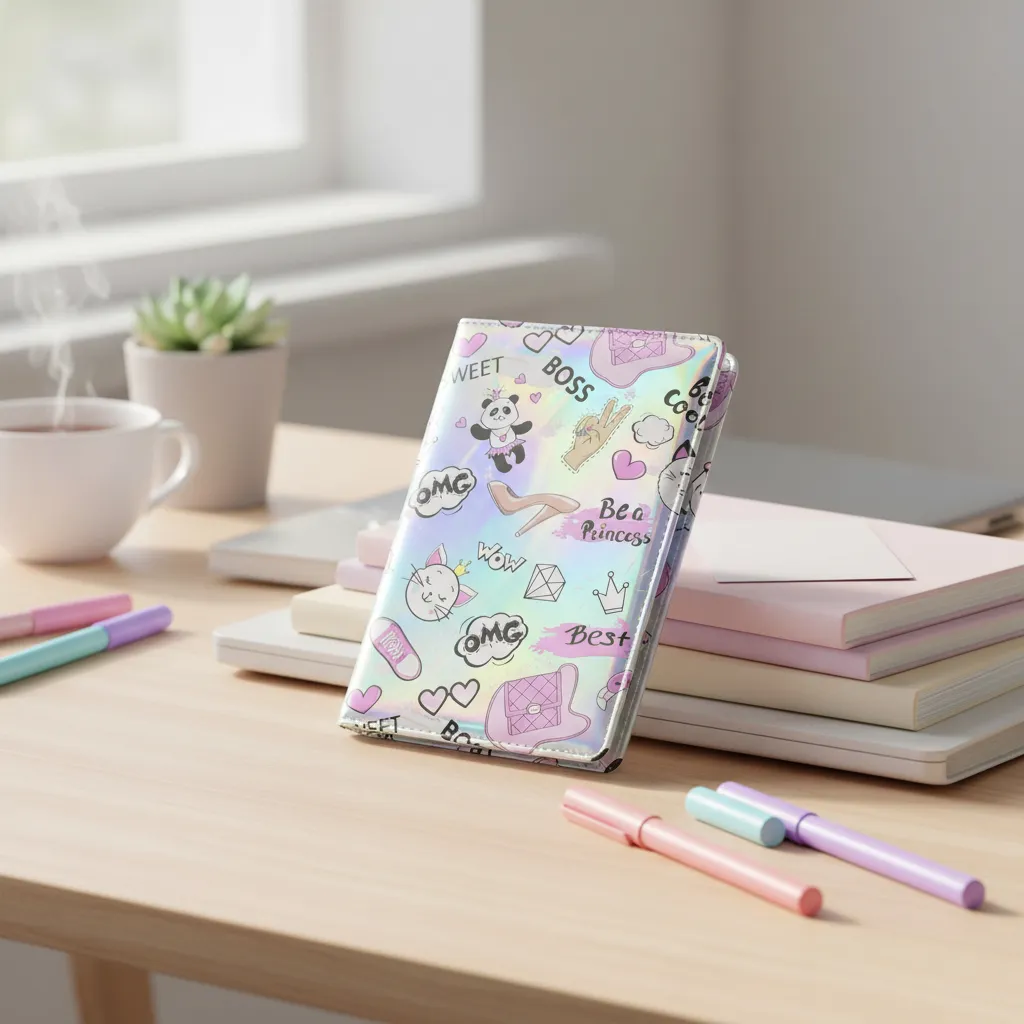 CUADERNOS PREMIUM 15 X 21 ”HOLOGRAFICO PANDA” A5 80 Hojas