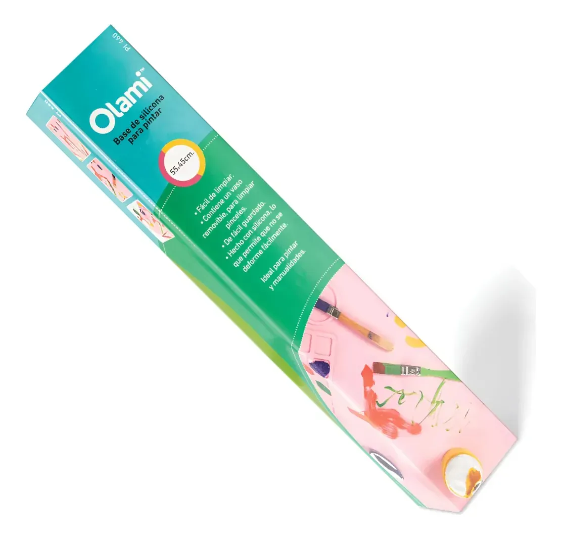 BASE DE SILICONA C/ VASITO CELESTE - TIPO MANTEL - LAVABLE PRACTICO FACIL