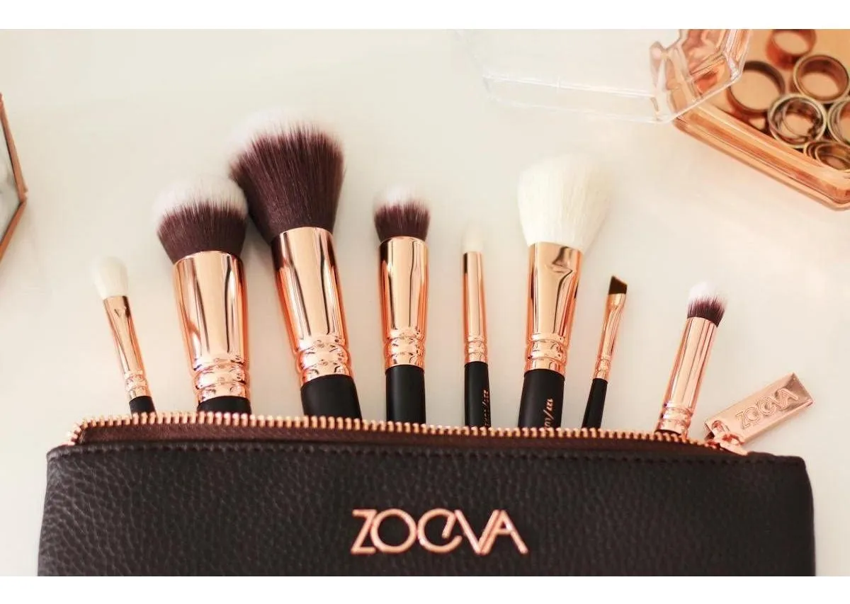 ESTUCHE DE BROCHAS * Zocva x15 unidades *  MAQUILLAJE