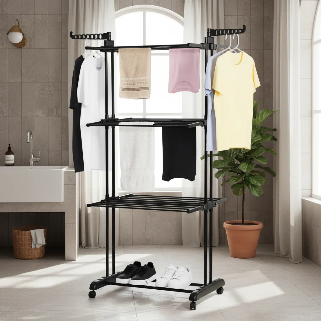 TENDER DE ROPA VERTICAL 3 NIVELES HYTOSHY REFORZADO (50 KG)