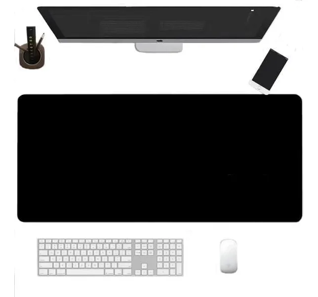 PAD PARA MOUSE ** NEGRO LISO **  PARA MOUSE Y TECLADO GRANDE ANTIDESLIZANTE XXL