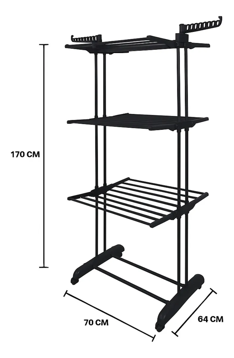 TENDER DE ROPA VERTICAL 3 NIVELES HYTOSHY REFORZADO (50 KG)