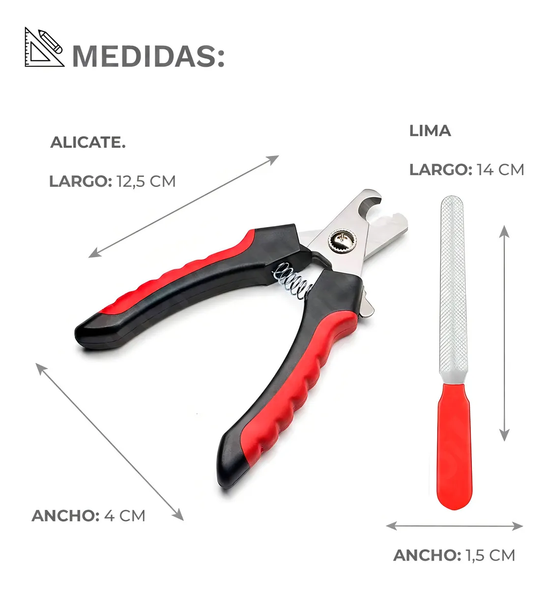 Set Alicate Corta Uñas Y Lima - YUWEI - Para Perros