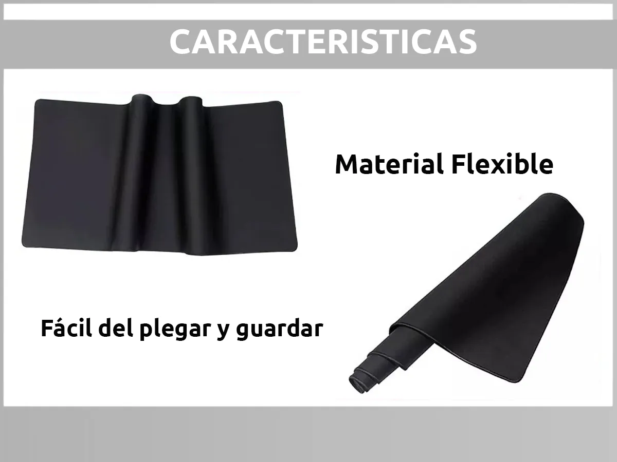 PAD PARA MOUSE ** NEGRO LISO **  PARA MOUSE Y TECLADO GRANDE ANTIDESLIZANTE XXL