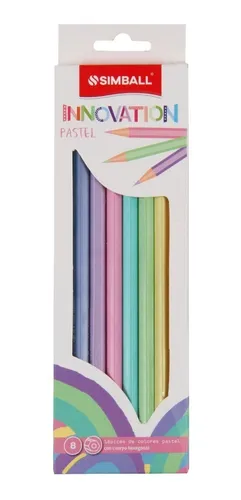 Lapices de colores -SIMBALL Innovation x 8 Pastel-