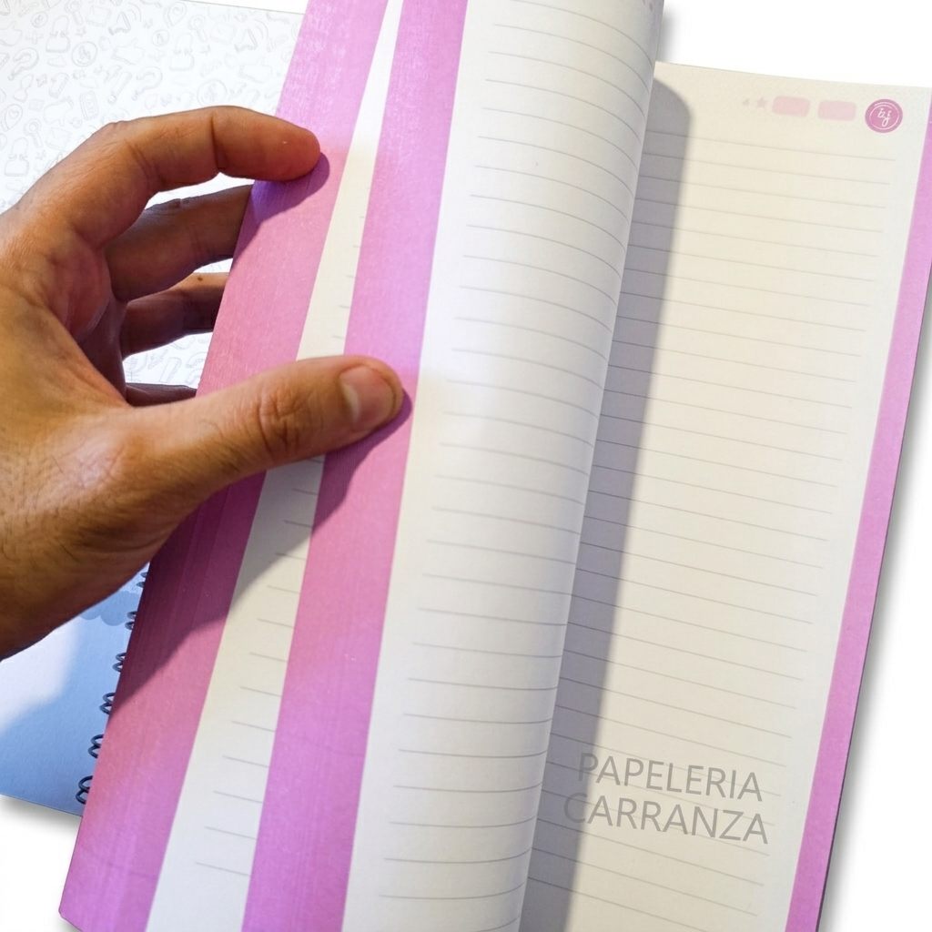 CUADERNOS UNIVERSITARIO C/ ESPIRAL 28 X 20 RAYADO ” VIBRA ” A4 RY DESIGN