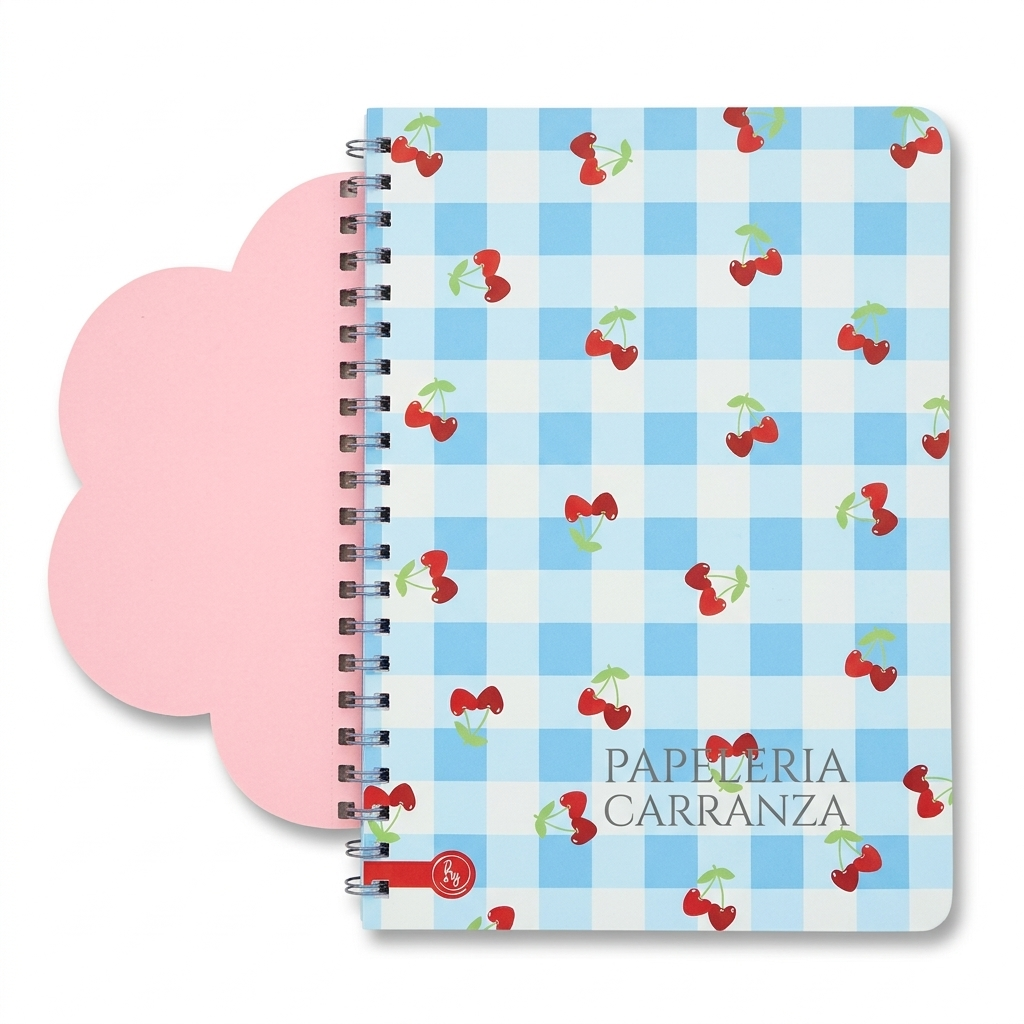 CUADERNILLO C/ ESPIRAL SEMI RIGIDO A4 RY " CHERRY " 80 HOJAS