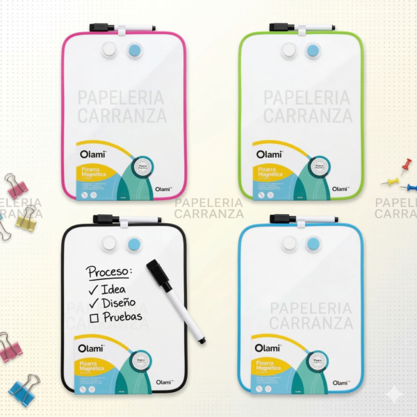 Pizarra Blanca * De Mano * OLAMI Magnética 22 x 30 + 2 Imanes