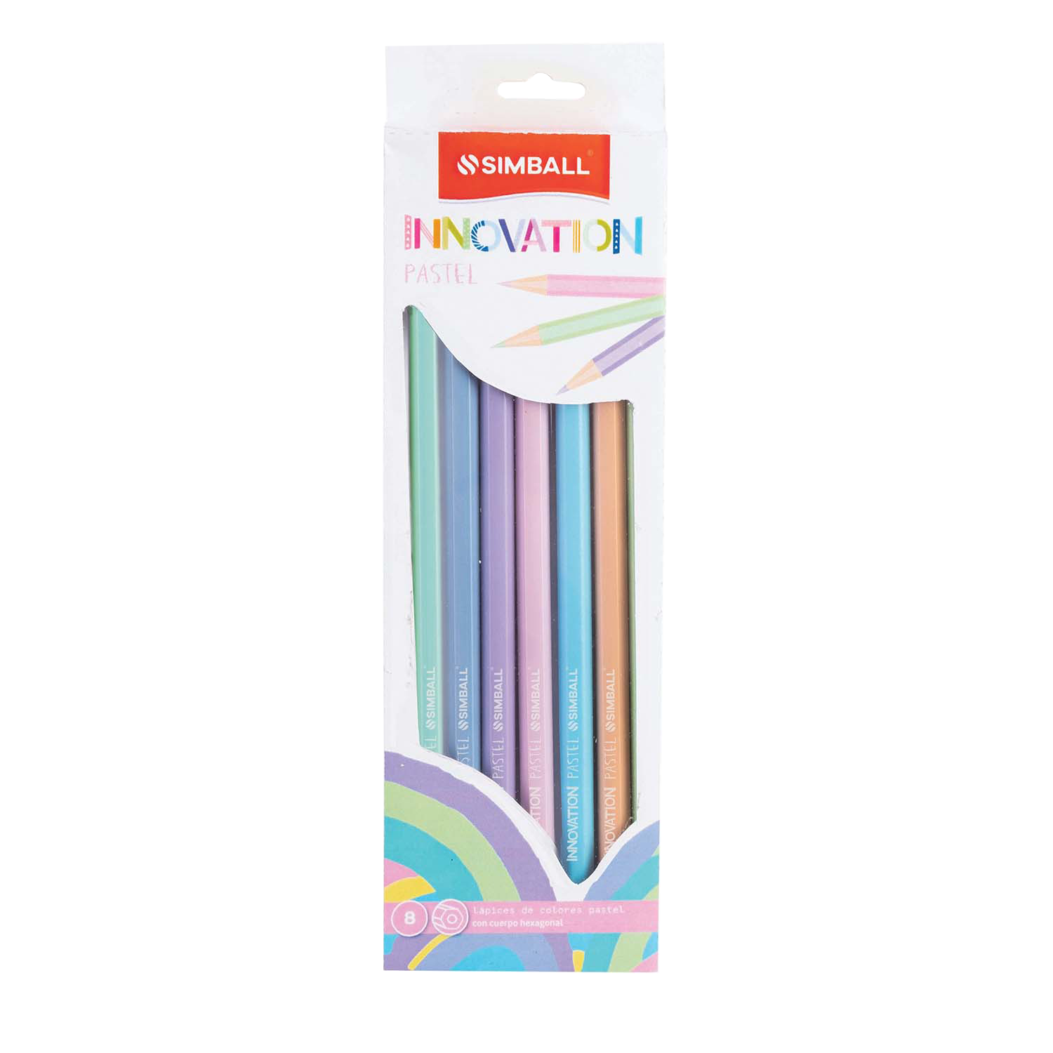 Lapices de colores -SIMBALL Innovation x 8 Pastel-