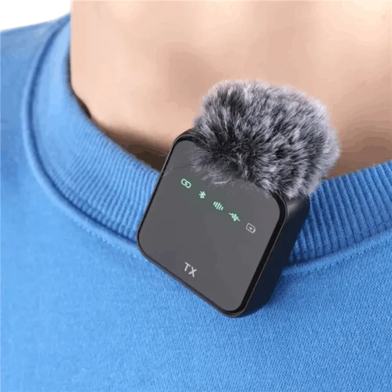 Micrófono corbatero "IBEK M-11" Salida Tipo "C" + Iphone  + Auxiliar - Negro para Creadores de Contenido