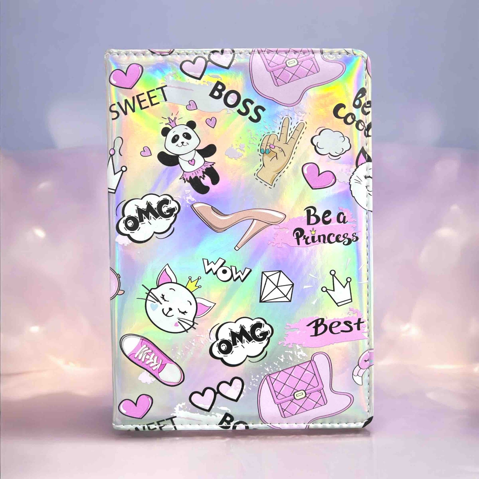 CUADERNOS PREMIUM 15 X 21 ”HOLOGRAFICO PANDA” A5 80 Hojas