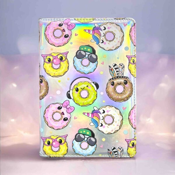 CUADERNOS PREMIUM 15 X 21 ”HOLOGRAFICO DONAS” A5 80 Hojas