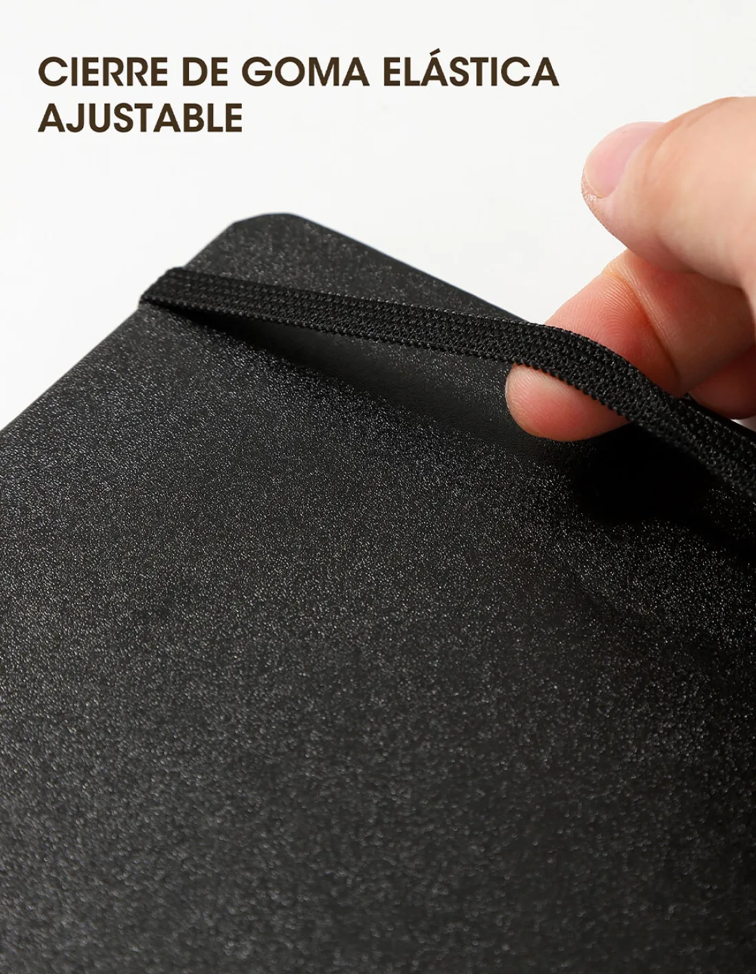 Libretas A6 "Negra De BolsilloC/ Elastico" 10 x 14 Tapa Dura Rayadas 80H