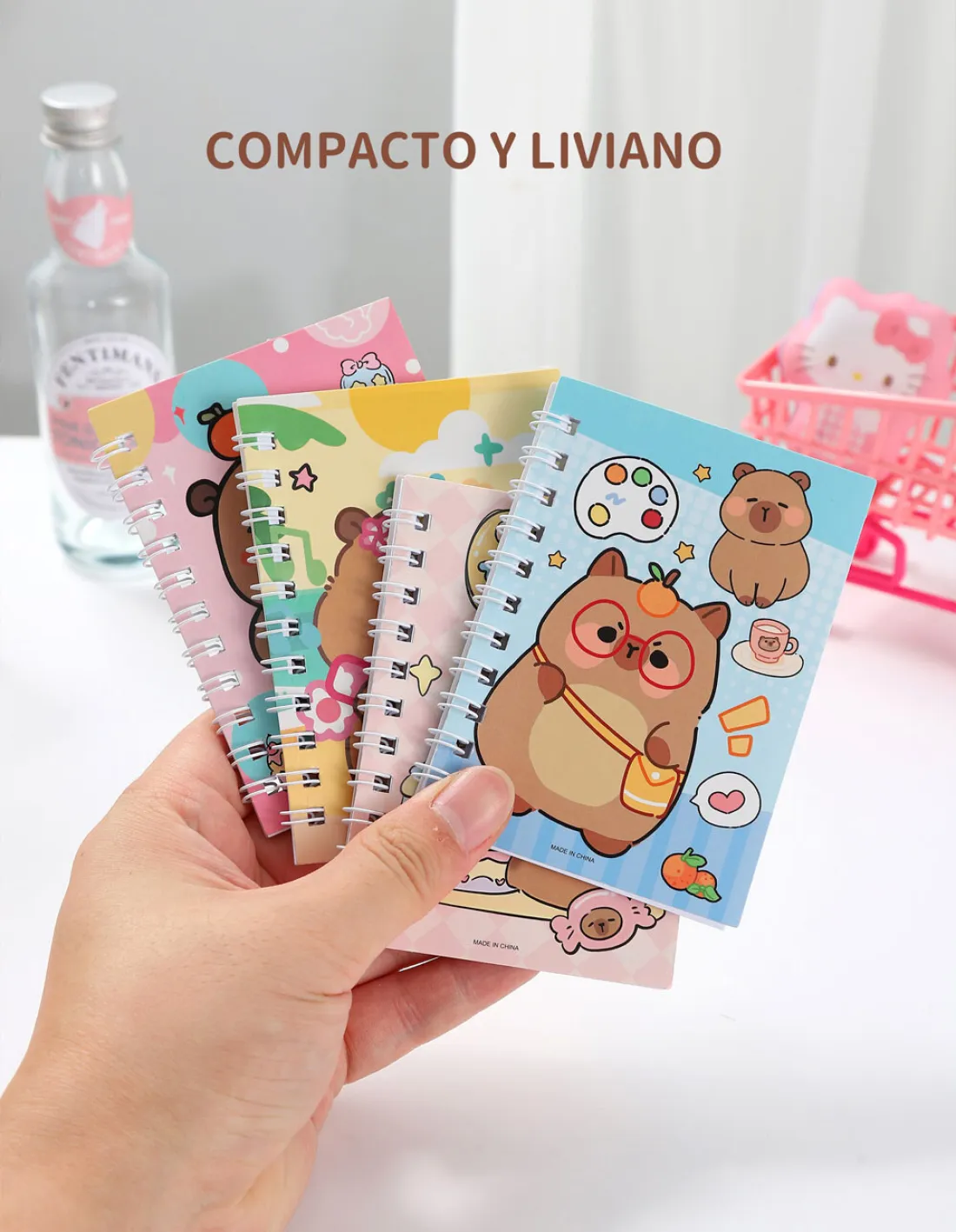 LIBRETAS DE BOLSILLO * CAPYBARA * 40 HOJAS RAYADAS