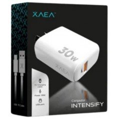 Cargador para Celular INTENSIFY (Salida USB y "C") + Cable Tipo " C " 30W Premium Usb (Carga Rapida) - Calidad de un Original
