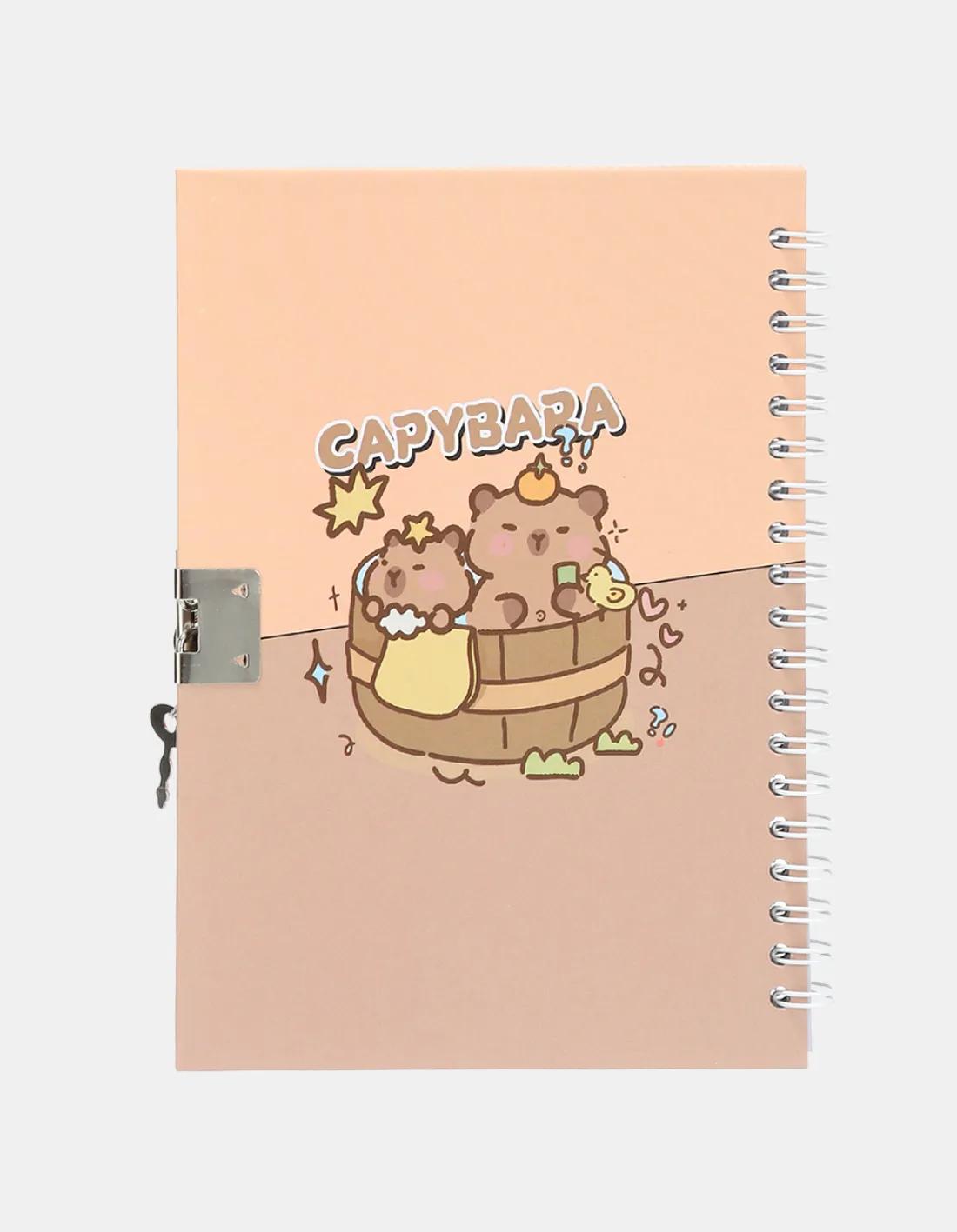 Diario Intimo A5 "Capybara" c/ Candadito Tapa Dura Reforzado