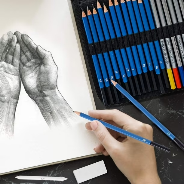 Set de Dibujo Arte Profesional * SKETCH 71 PIEZAS * c/ Estuche y cierre