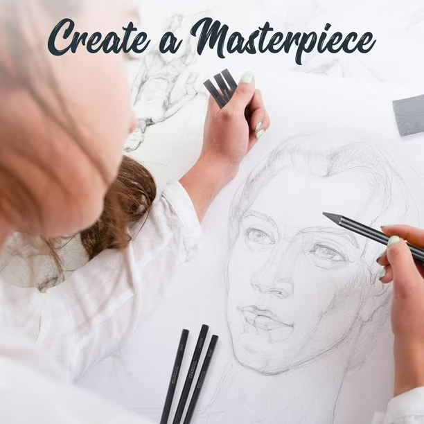 Set de Dibujo Arte Profesional * SKETCH 71 PIEZAS * c/ Estuche y cierre