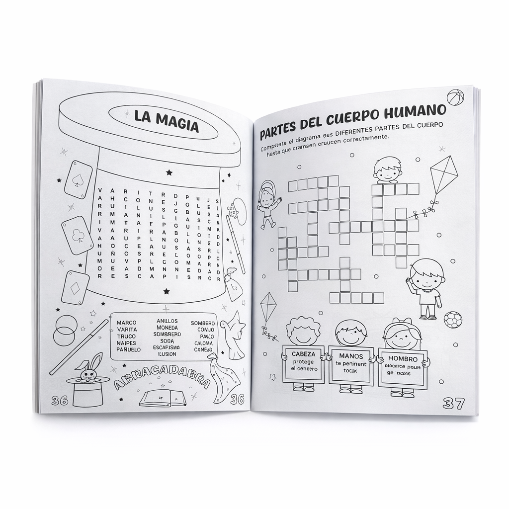 Librito Artemisa " A JUGAR CON LAS PALABRAS " Educativo 28x22 (CRUCIGRAMAS, SOPAS DE LETRAS, ACERTIJOS) Potencia tu vocabulario