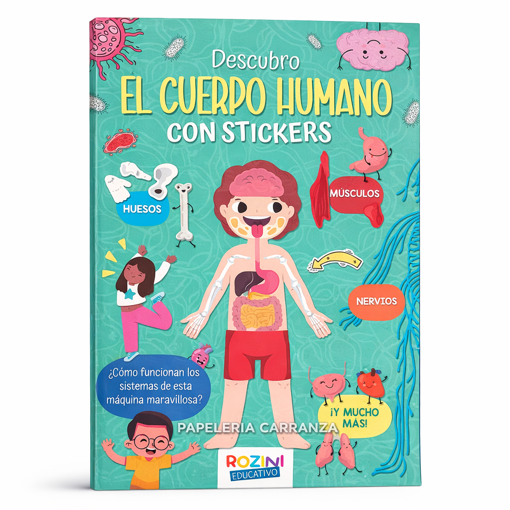 Librito Artemisa " descubro EL CUERPO HUMANO " Educativo 29x21 (Con Stickers)