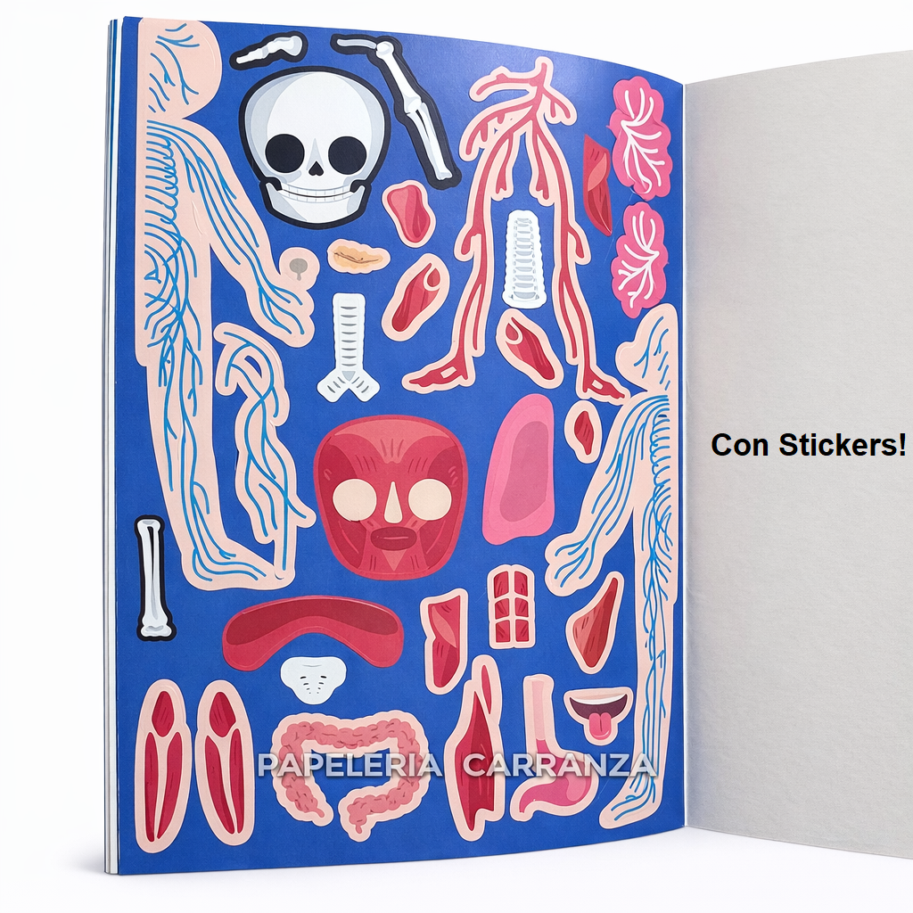 Librito Artemisa " descubro EL CUERPO HUMANO " Educativo 29x21 (Con Stickers)