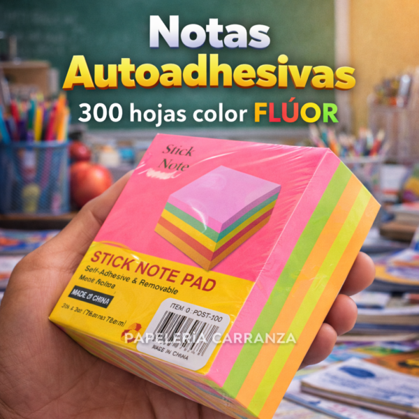 Notas Adhesivas STICK NOTES * NEÒN * 300 HOJAS