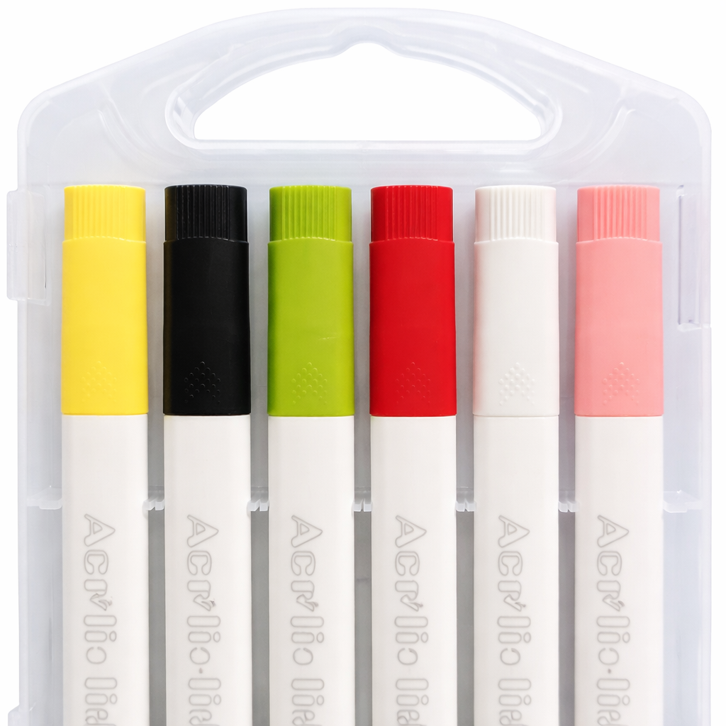 MARCADOR DE ACRILICO PUNTA PINCEL ** SOFT x 12 ** C/ ESTUCHE RIGIDO - NAUGHTHUE