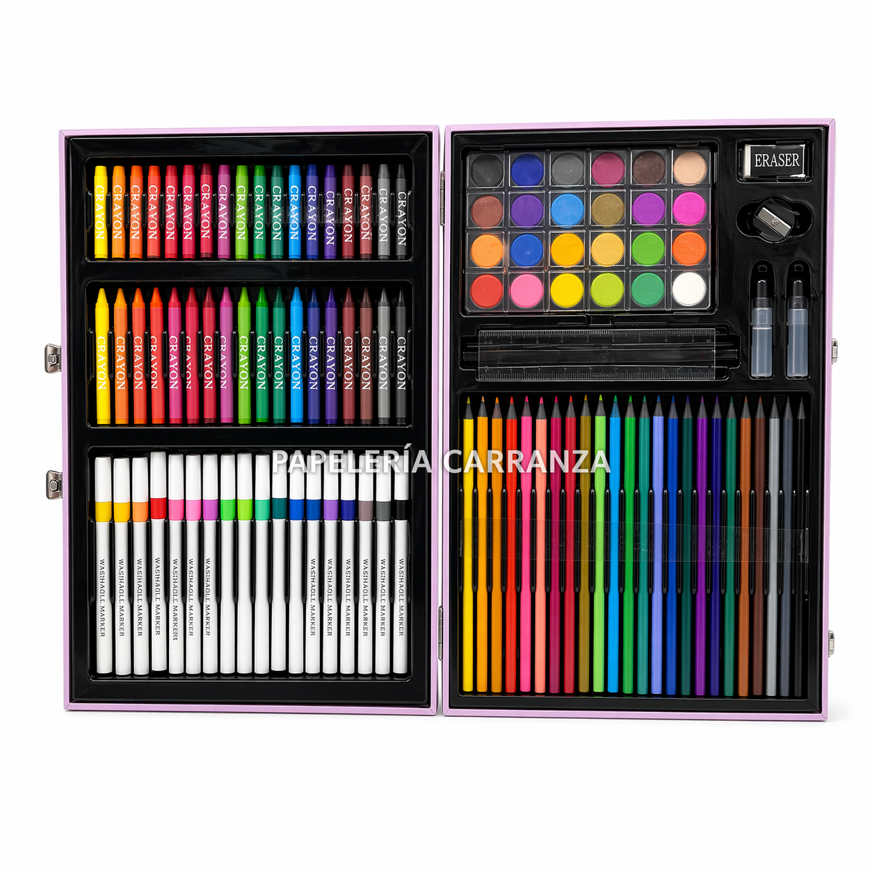 VALIJA * ART SET UNICORNIO * x 128 PIEZAS - SUPER MEGA SET DE ARTE - (CON MARCADORES DE ACRILICO)