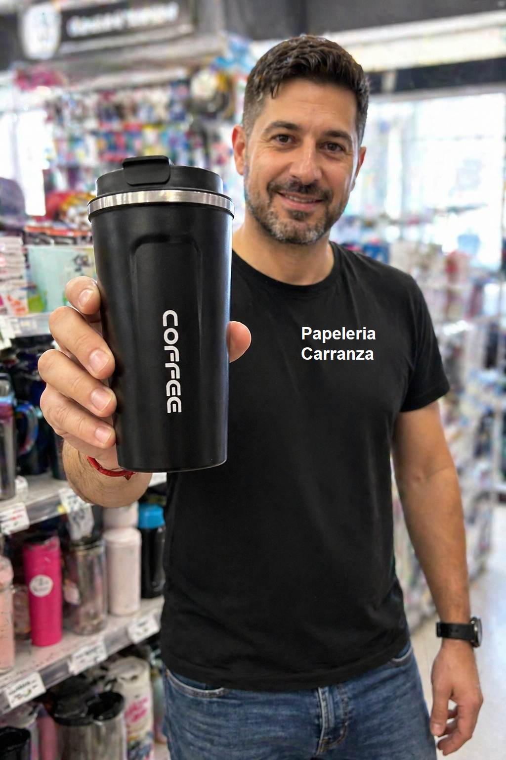 VASO TERMICO "COFFEE 500 Ml " PREMIUM - ACERO INOXIDABLE (DOBLE CAPA) HERMETICO