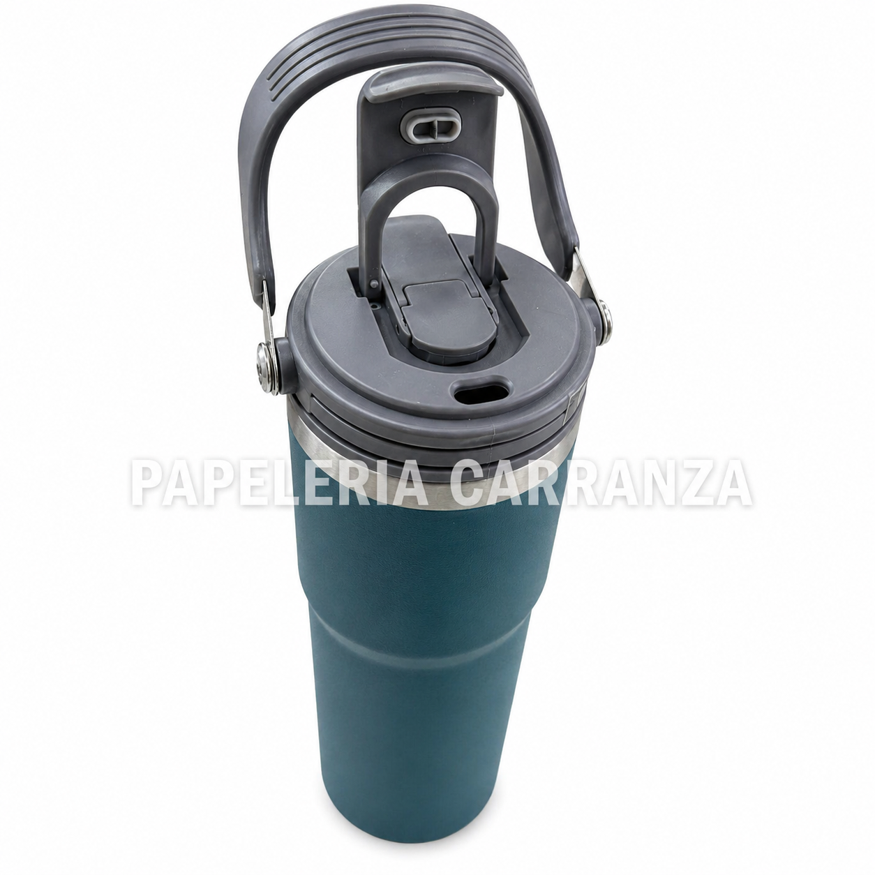 Vasos Térmicos Acero Inoxidable "MUSTANG 900 ML C/ MANIJA" Doble capa // 2 EN 1 (PICO + TOMA DIRECTO)