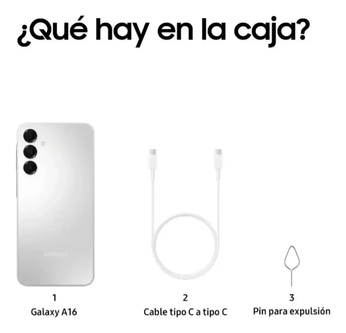 SAMSUNG - A16 GRIS 50 Mpx (camara Triple) - 128GB ALMACENAMIENTO- 4GB RAM Liberado // GARANTIA 3 Meses //